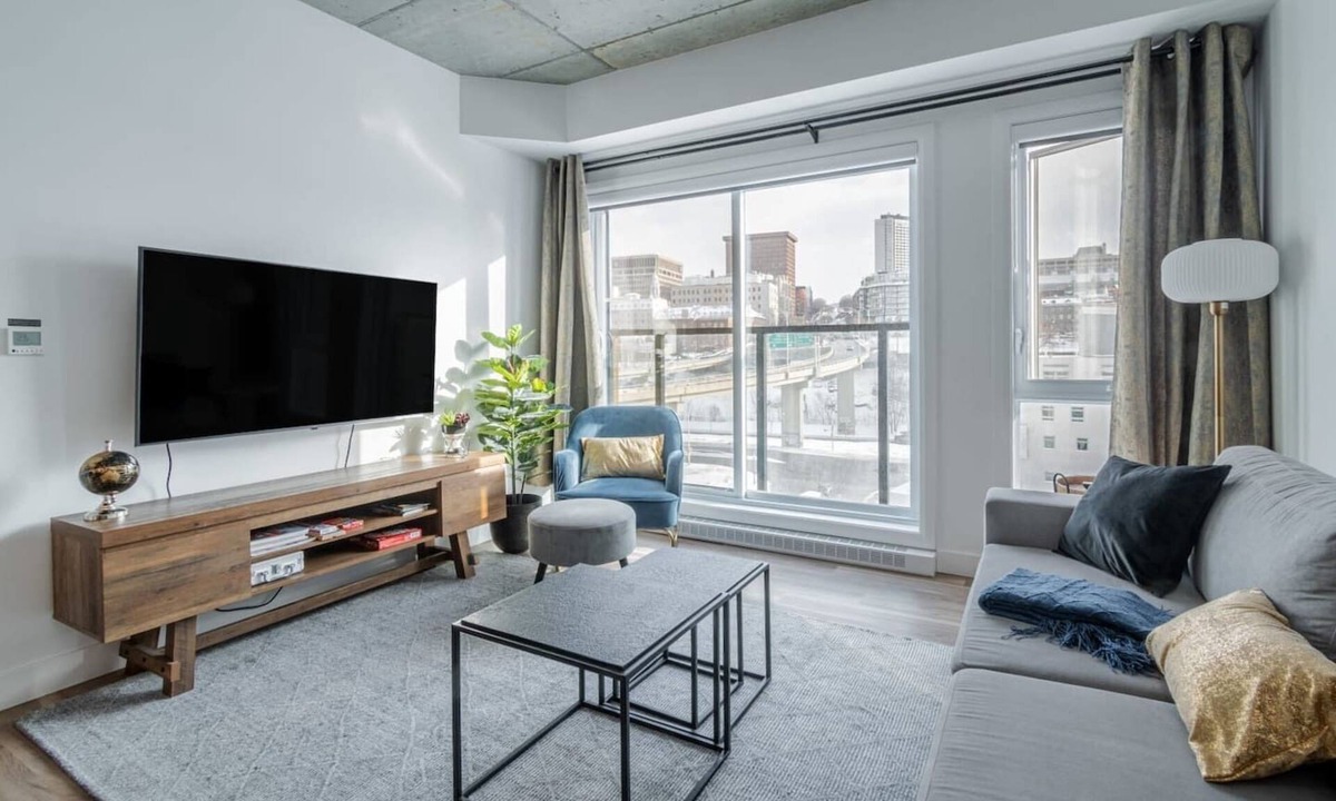 Saint-Roch Apartment | 1CH + Rooftop pool+Cuisine+Smart TV+Gym+750m QC