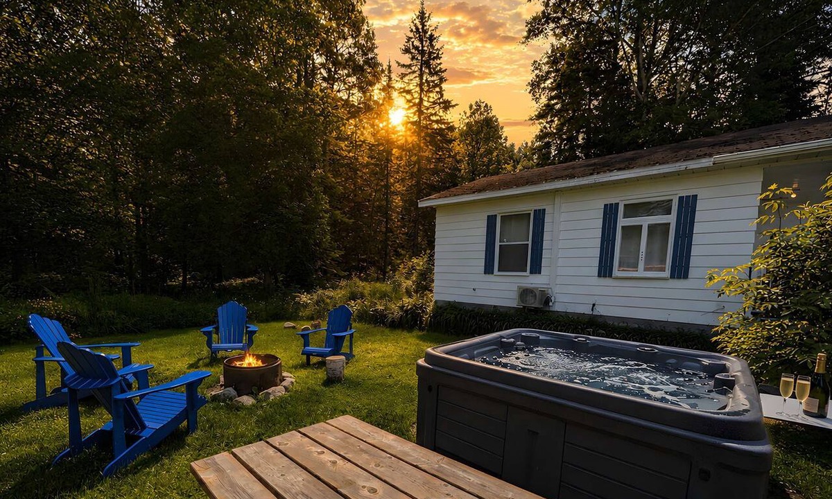 Saint-Tite-des-Caps Ski Chalet | Nature Chalet with Private Spa & Firepit