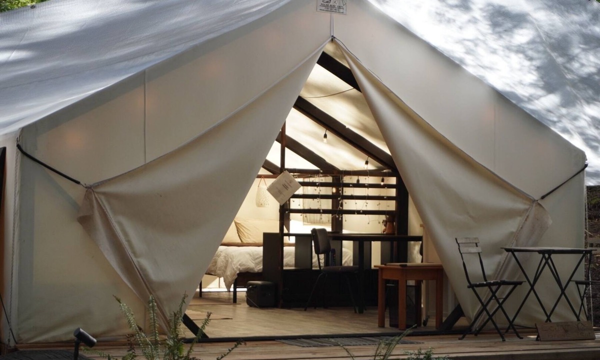 Mayne Island RV Rental | Cedar Grove Tent - Digital Detox Retreat