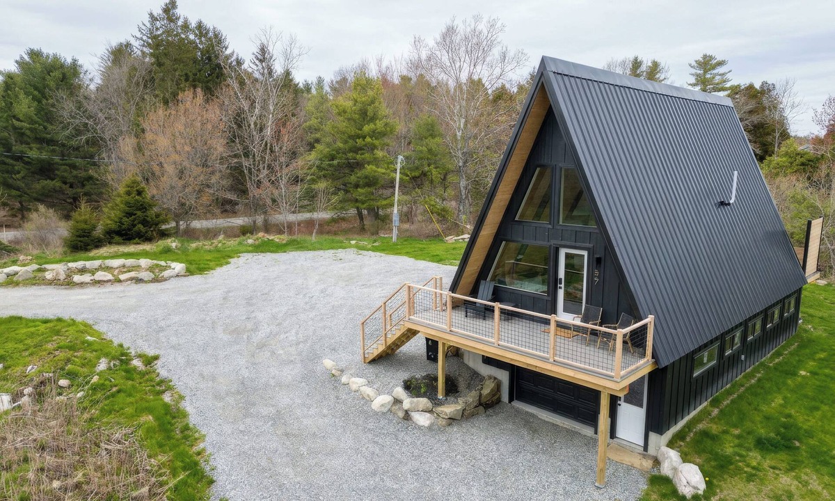 Thomaston Cabin | Granite Meadows: Modern A-Frame with Hot Tub