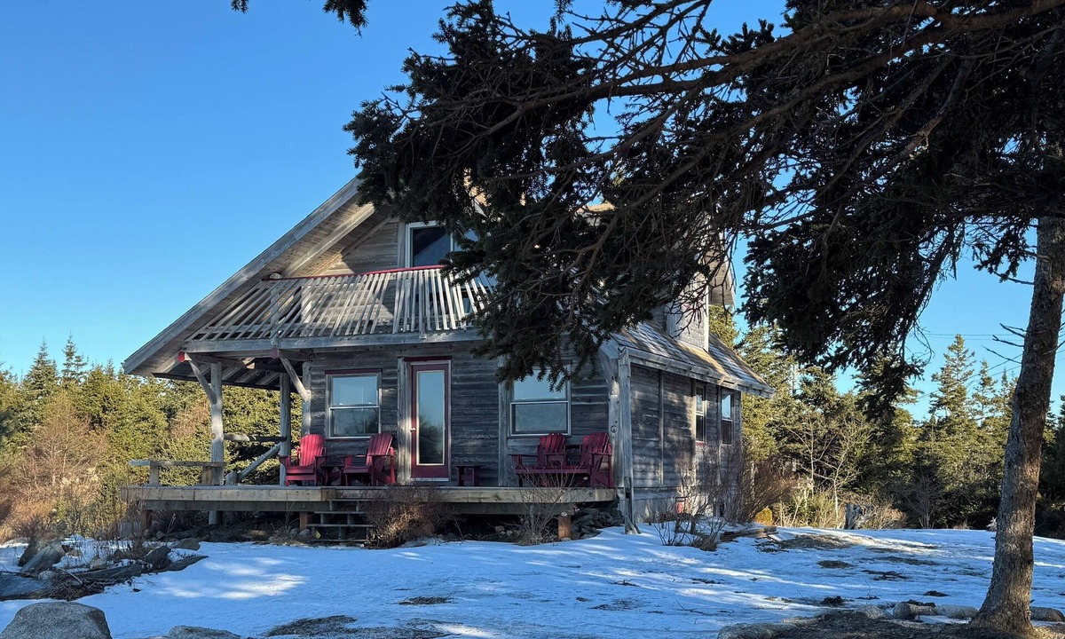 Guysborough County Ski Chalet | Log chalet on a high bluff overlooking the Atlantic Ocean
