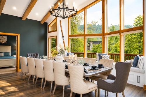 The Blue Mountains Ski Chalet | Luxury 10 Bedroom Chalet with Swim Spa Sauna and Cinema