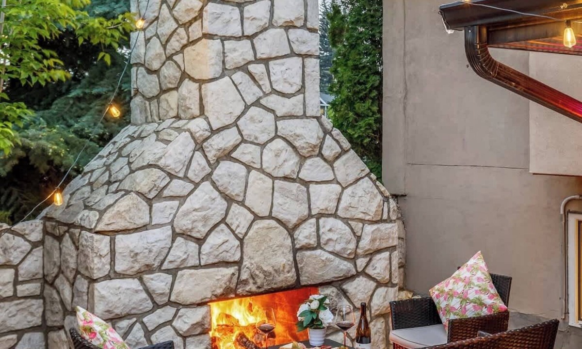 Northwest Calgary House | The Chimney | AC | Gigantic Outdoor Fireplace |