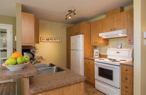Petite-Riviere-Saint-Francois Condo | An indoor and outdoor fireplace to double the cosyness