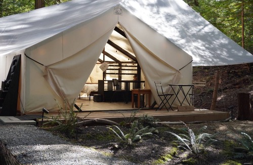 Mayne Island RV Rental | Cedar Grove Tent - Digital Detox Retreat