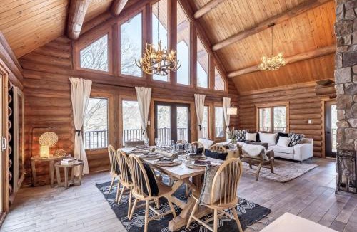 Saint-Faustin-Lac-Carre Ski Chalet | Chalet Rougeaud Cozy Waterfront Chalet with Hot Tub and Fire Pit