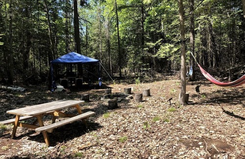 Manitoulin District RV Rental | Cozy Off-Grid Canvas Bell Tent Surrounded by Nature for a Peaceful Getaway in Tehkummah, Ontario