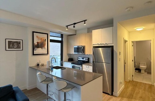 Ville-Marie Apartment | Downtown Modern 2BD Corner Condo City Views