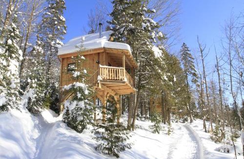 Pine Hill Ski Chalet | Les Cabanes du Trappeur avec spa et sauna