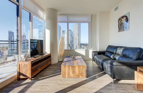 Metrotown Apartment | Luxe 2BR Apt with Balcony: Minutes from Sky Train