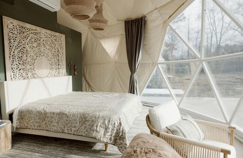 Marmora Cabin | Luxury Glamping Dome with Fire Pit and Open Field Views in Ontario, Canada