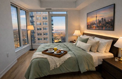 Downtown Mississauga Condo | Modern | Sauna Climbing Wall Parking | Square One