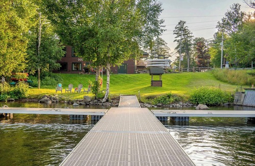 Oquossoc House | Rangeley Lakefront 3BR | Private Dock, Dogs OK
