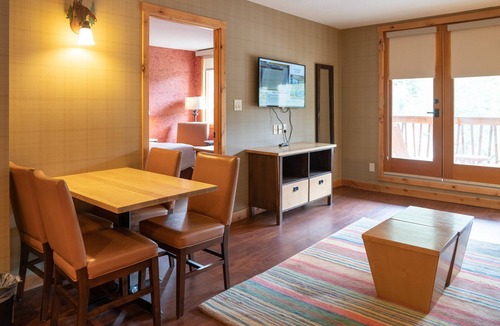 Banff Condo | Suite with Mountain View | Grotto Style Hot Pool!