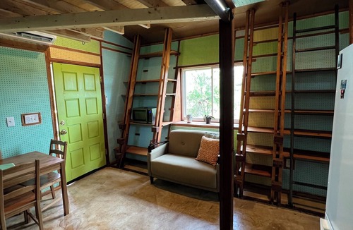 Wimberley Cabin | Unique Tilted Treehouse, Private Hot Tub, VIEW on acreage