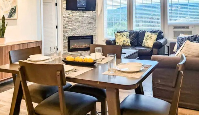1 BDRM Condo | Fully Renovated | AC | Fireplace | Mountain View | Balcony