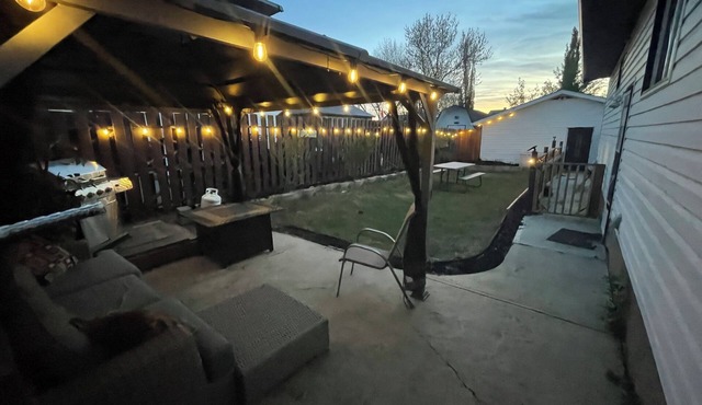 3 bedroom main level home away from Home! Pet friendly with fenced backyard!
