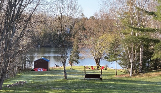 4 season home on quiet lake perfect for a family vacation or couples getaway.