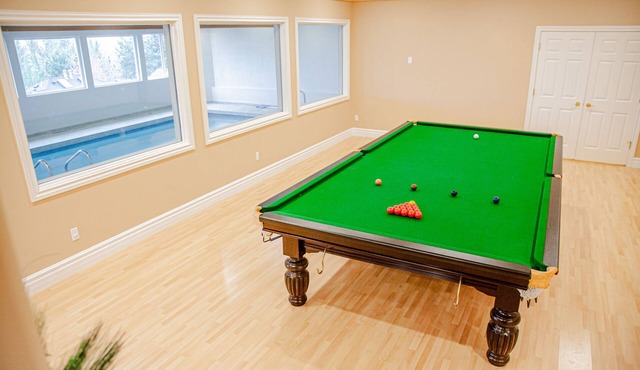 9000sf indoor pool, hot tub, sauna