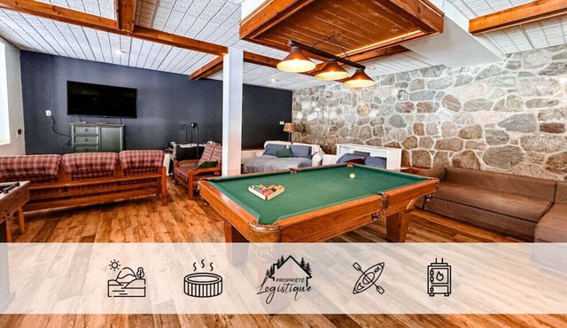 Chalet de l'Auberge: Lake with Beach, SPA & Billiards