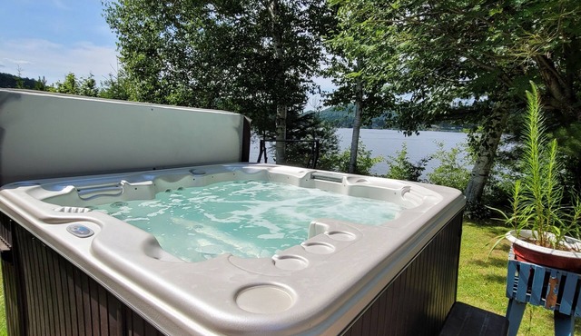 Chalet spa/sauna on the riverfront