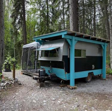 Cozy Vintage Camper, the Tealy Wheely