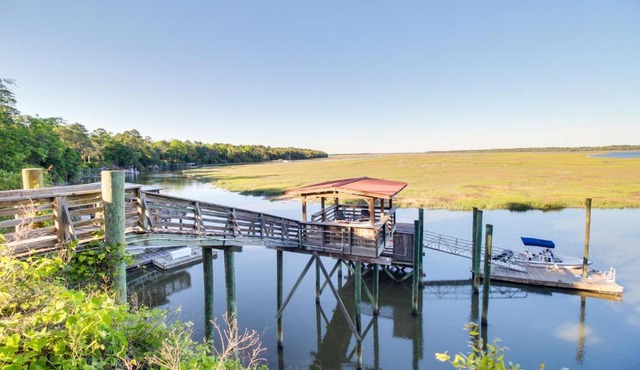 Dock & Views! Waterfront Baisden's Bluff Home