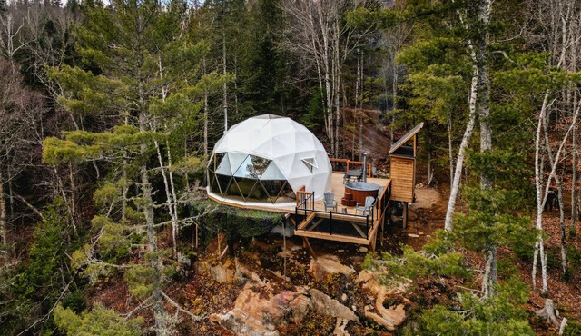 Dome 01 - The Pine, Le Pin | Vue Panoramique, Spa Privé & Filet Suspendu
