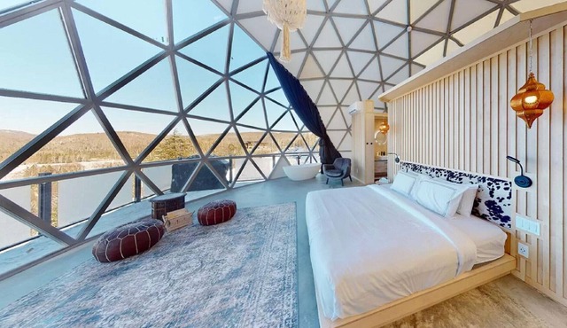 Dome at Bel Air Ideal for a couple - Private Jacuzzi & sauna - Bbq - Fireplace