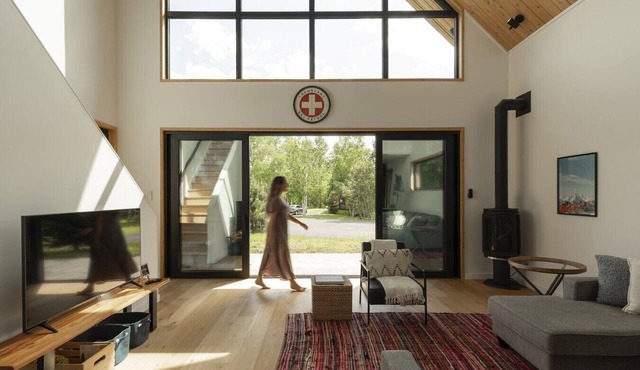 Huge window Cabin - Spa - Firepit