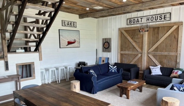 Lake front guest house with sandy beach minutes from biking and hiking trails.
