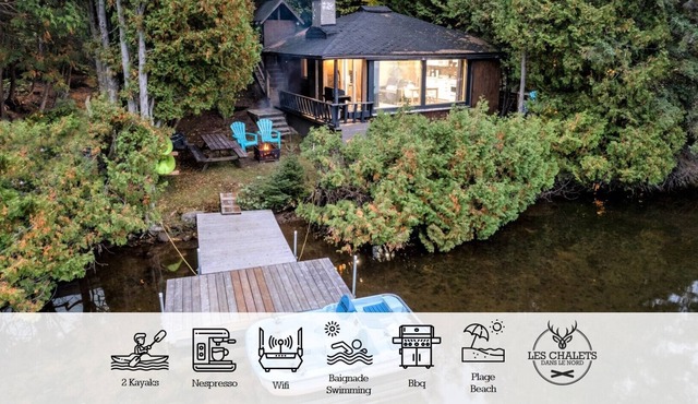 ☀️ Le1613 - Private dock, Lake- Chalets in the north ☀️