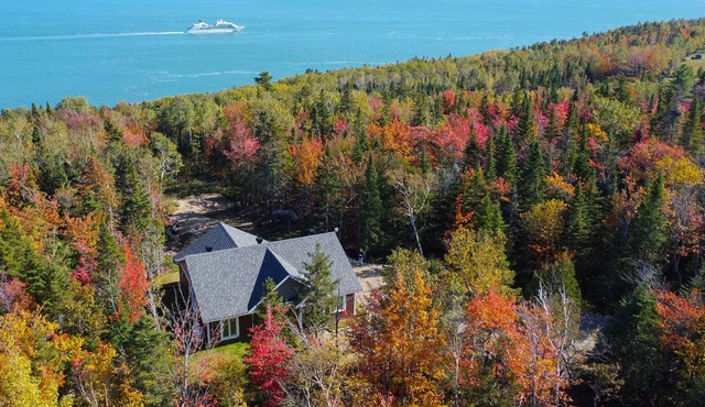 Located in a very wooded area
