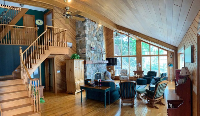 LONG POINT - DOCKSIDE HAVEN sleeps 12-15 dock kayaks beach, Unique Multi-family cottage in a quiet .