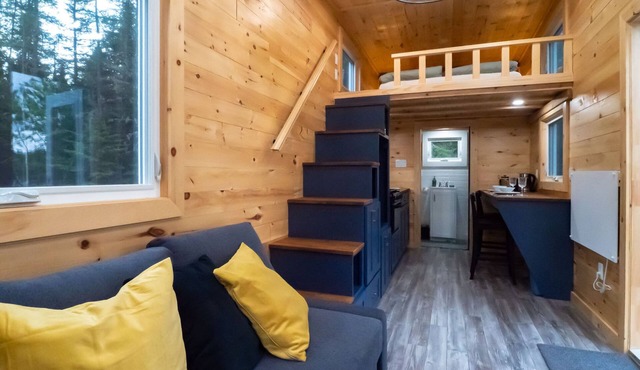 On a perfect canoe river secluded in the woods but close to amenities and town