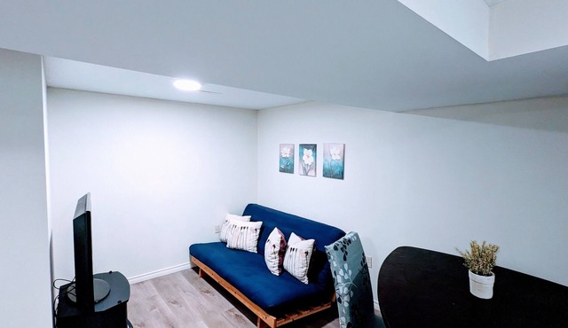 Relax as a family or on a Business trip, at this peaceful lower-level apartment.