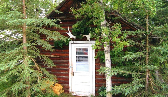 Rustic Camping Cabin Overlooking the Tagish River near Whitehorse, Yukon