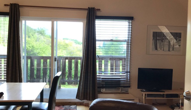 Studio in barn loft on large lakeshore property with beach. Stunning views over