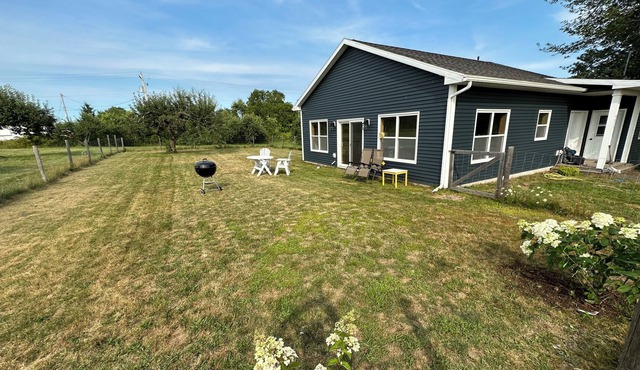 The Blue House in the Orchard