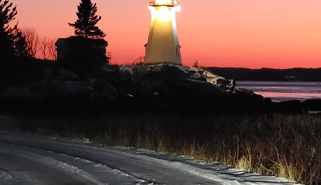 The Boathouse overlooking Green's Point Lighthouse and Passamaquoddy Bay