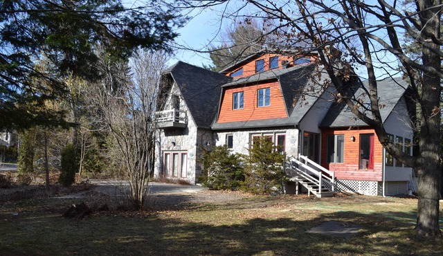 Tradition And Modernity. Wood & Stone. In Private Wooded Park.
