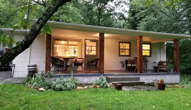 Tranquil setting with a heavenly front porch view of Black Rock Mountain