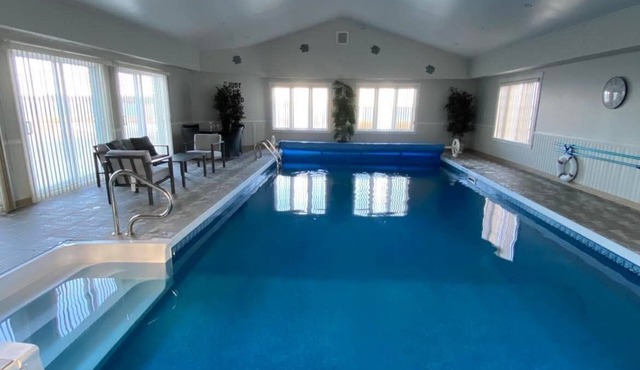 Water front property,stunning sunset views, with your own indoor swimming pool.