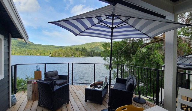 Waterfront cabin on Shawnigan Lake with private dock.