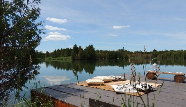 Waterfront cozy cabin on private trout lake