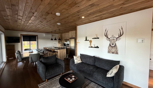 Welcome to your haven of peace, a magnificent chalet nestled in the heart of nature.