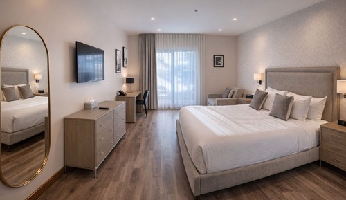 Deluxe King Room, Partial Lake View
